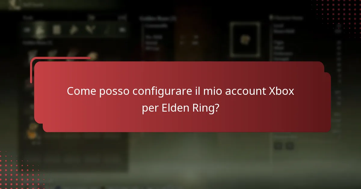 Come posso configurare il mio account Xbox per Elden Ring?