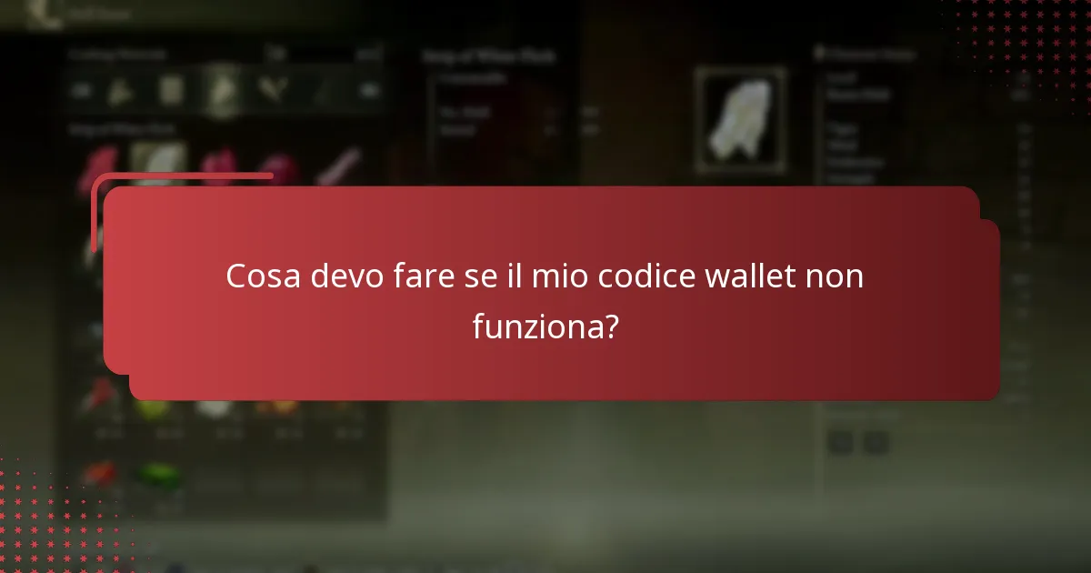 Quali sono i dettagli di attivazione per i contenuti associati al codice wallet?